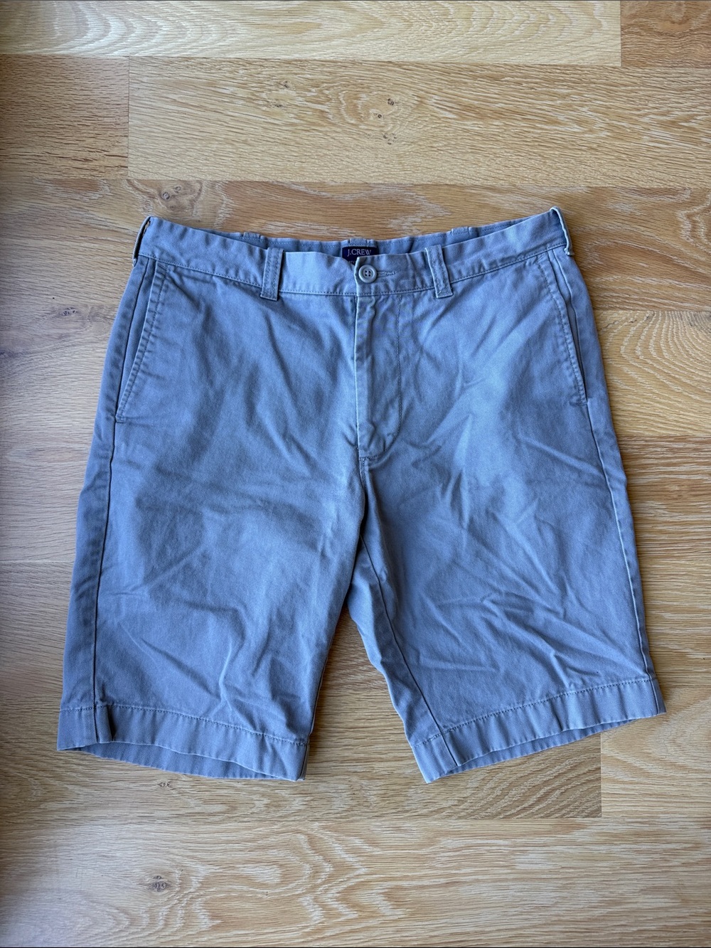 J. Crew Gray Flat Front Chino Shorts